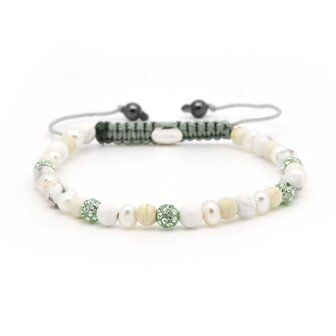 Armband spiral Floret green crystal xxs - Karma