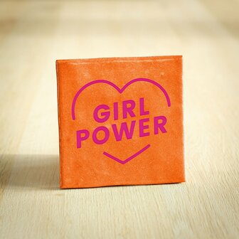 Tegeltje girl power bont