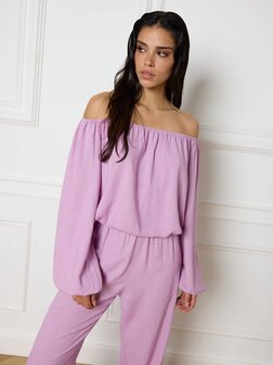 Milas blouse offsholder top lila - Refined Department