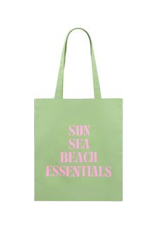 Canvas shopper sun sea beach - fuchsia