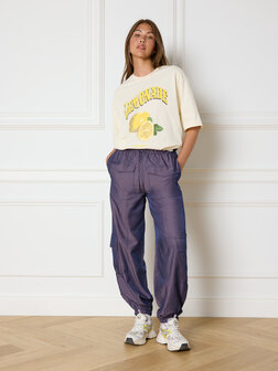 Broek Woven pocket pants Vikki paars - Refined Department