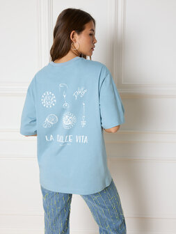 T-shirt printed t-shirt Maggy light blue - Refined Department