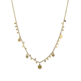 Ketting N4748-2 Sun on the side necklace goud - ​​​​​​​Day&amp;Eve 