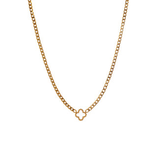 Ketting N4746-2 Chunky clover necklace goud - ​​​​​​​Day&amp;Eve 