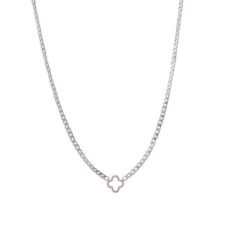 Ketting N4746-1 Chunky clover necklace zilver - ​​​​​​​Day&amp;Eve 