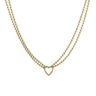 Ketting N4754-2 Open heart necklace goud - ​​​​​​​Day&amp;Eve 