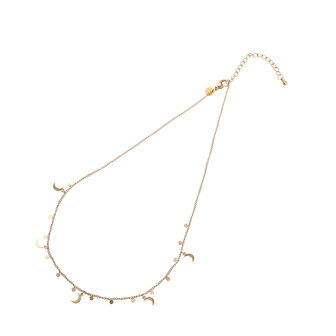 Ketting N4750-2 Moon on the side necklace goud - ​​​​​​​Day&amp;Eve 