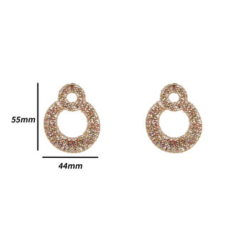 Oorbellen E4565-2 Grand beads cinnamon - Day&amp;Eve 