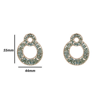 Oorbellen E4565-4 Grand beads green forest - Day&amp;Eve 