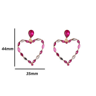 Oorbellen E4598-3 Fine heart pink - Day&amp;Eve 