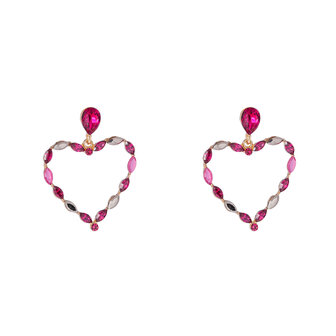 Oorbellen E4598-3 Fine heart pink - Day&amp;Eve 