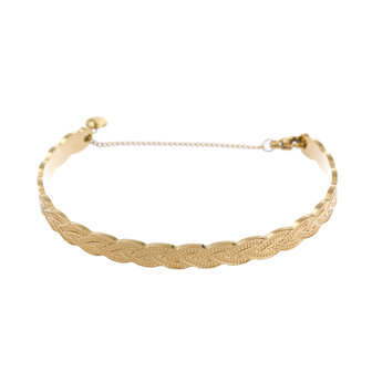 Armband B4726-2 Braid bangle goud - Day&amp;Eve