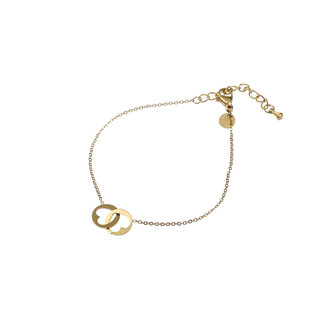 Armband B4755-2 Locked hearts bracelet goud - Day&amp;Eve