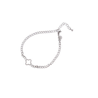 Armband B4746-1 Chunky clover bracelet zilver - Day&amp;Eve