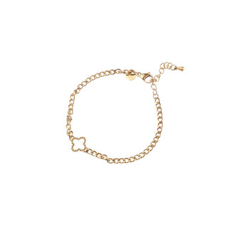 Armband B4746-2 Chunky clover bracelet goud - Day&amp;Eve