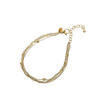 Armband B4732-2 Triple bracelet goud - Day&amp;Eve