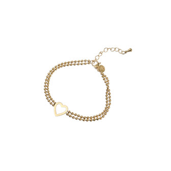 Armband B4754-2 Open heart bracelet goud - Day&amp;Eve