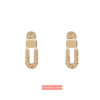 Oorbellen E4845-2 U shape earring goud - Day&amp;Eve 