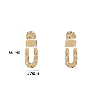 Oorbellen E4845-2 U shape earring goud - Day&amp;Eve 