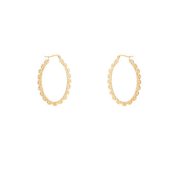 Oorbellen E4860-2 Dotted hoop goud - Day&amp;Eve