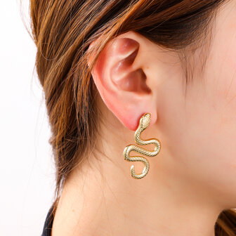 Oorbellen E4861-2 Snake earring goud - Day&amp;Eve 