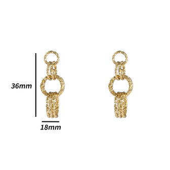 Oorbellen E4855-2 Lots of rings earring goud - Day&amp;Eve 