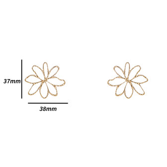 Oorbellen E4864-2 Open flower earring goud - Day&amp;Eve 