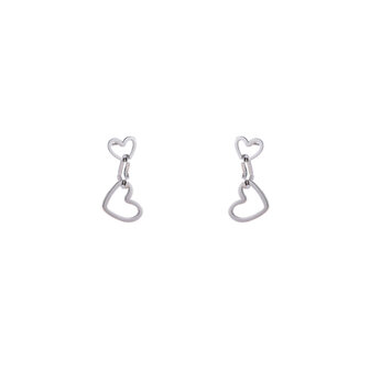 Oorbellen E4865-1 3 hearts earring zilver - Day&amp;Eve 