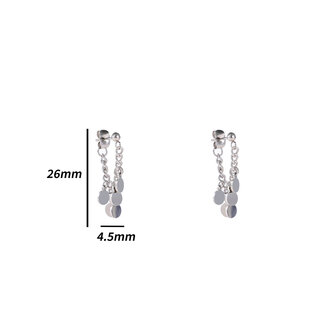 Oorbellen E4822-1 rounds garland earring zilver - Day&amp;Eve 