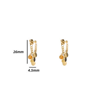 Oorbellen E4822-2 rounds garland earring goud - Day&amp;Eve 