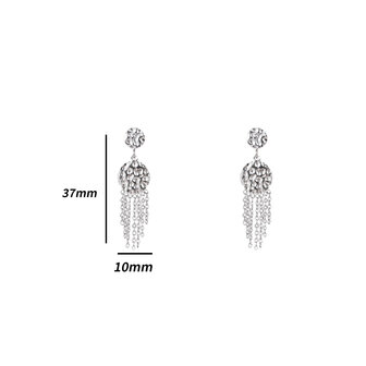 Oorbellen E4907-1 small hammered dangle zilver - Day&amp;Eve 