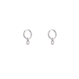 Oorbellen E4829-1 mini heart hoop zilver - Day&amp;Eve