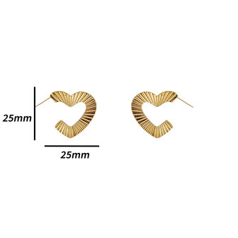 Oorbellen E4866-2 sunbeam heart goud - Day&amp;Eve