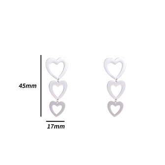 Oorbellen E4870-1open heart dangle zilver - Day&amp;Eve 