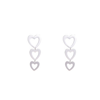 Oorbellen E4870-1open heart dangle zilver - Day&amp;Eve 