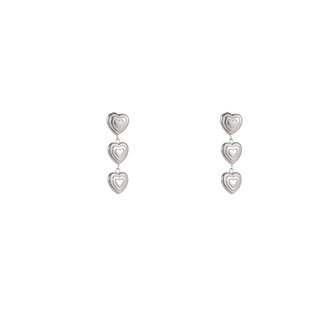 Oorbellen E4953-1 triple hearts earring zilver - Day&amp;Eve 