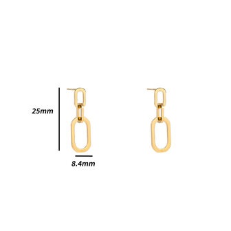 Oorbellen E4852-2 classic link earring goud - Day&amp;Eve 