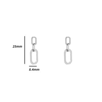 Oorbellen E4852-1 classic link earring zilver - Day&amp;Eve 