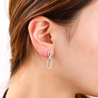 Oorbellen E4852-1 classic link earring zilver - Day&amp;Eve 