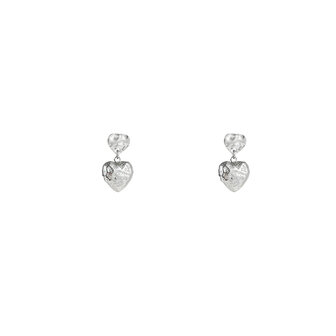 Oorbellen E4930-1 full hearts earring zilver - Day&amp;Eve 