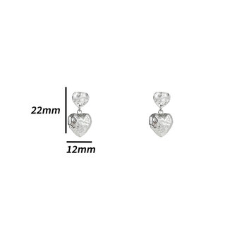 Oorbellen E4930-1 full hearts earring zilver - Day&amp;Eve 