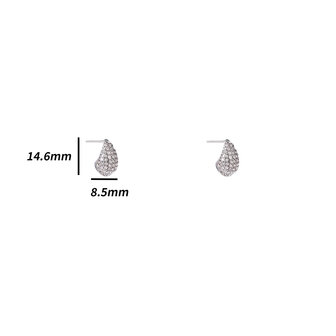 Oorbellen E4705-1 Strassed Haily Drop Zilver - Day&amp;Eve 