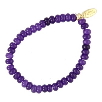 Armband halfedelsteen donut amethyst - Fushi