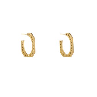 Oorbellen E4296-2 cut out hearts hoop goud- Day&amp;Eve 