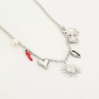 Bedelketting sunshine - zilver