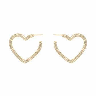 Oorbellen shiney heart - goud