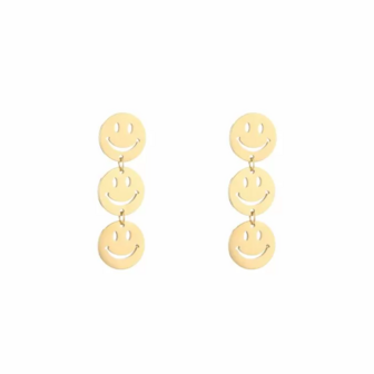 Oorbellen smileys - goud