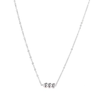 Ketting N4738-1 Tripple hearts necklace zilver - ​​​​​​​Day&amp;Eve 