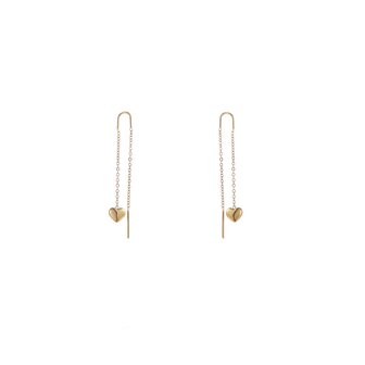 Oorbellen E4819-2 pull-trough heart earring goud - Day&amp;Eve 