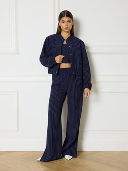 Broek striped Elena donkerblauw - Refined Department